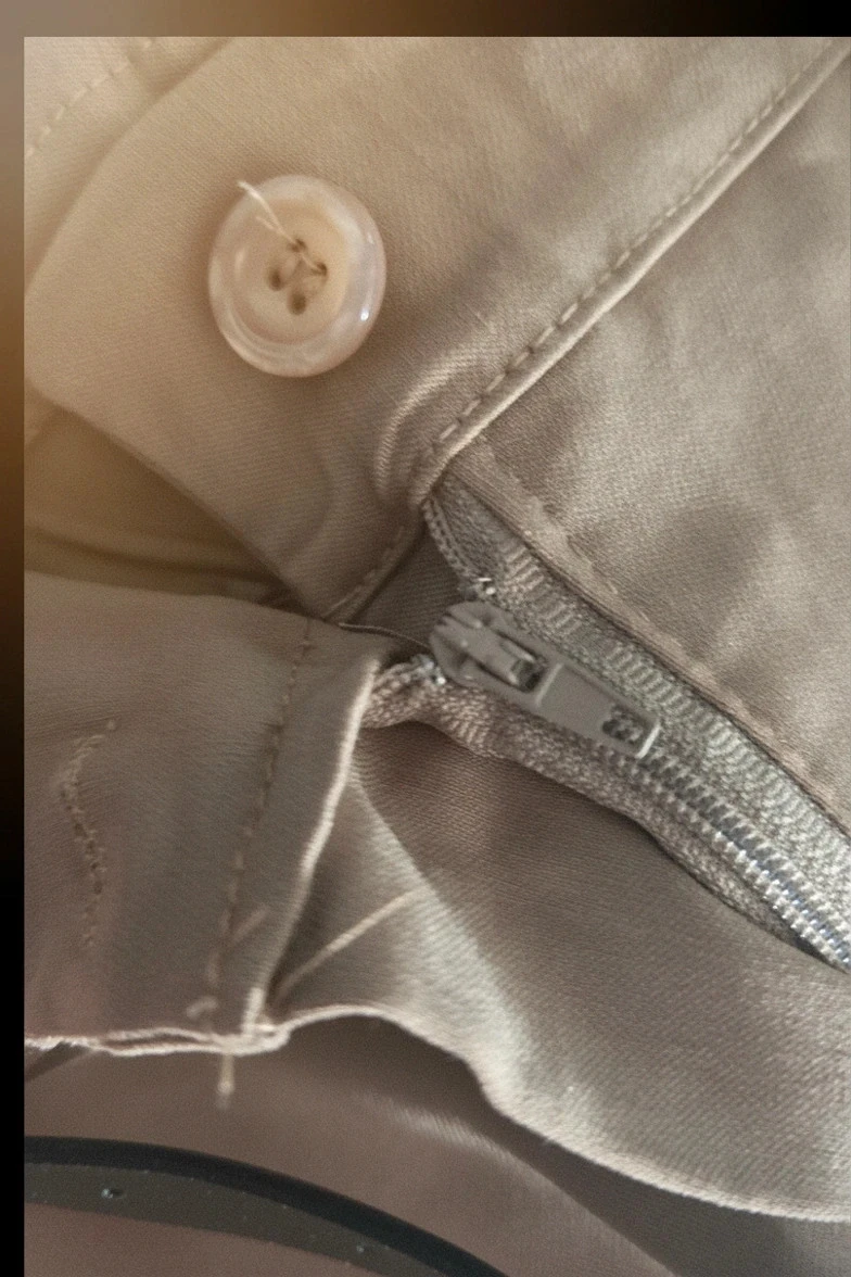 Beige slim lapel chino trousers - XL – photo 4